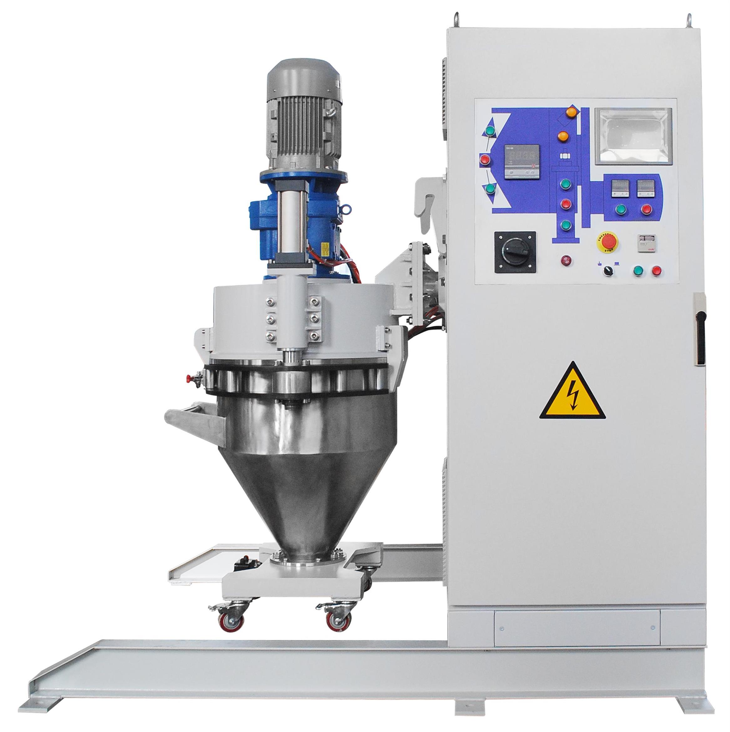 Mélangeur pneumatique automatique de conteneur de poudre électrostatique
